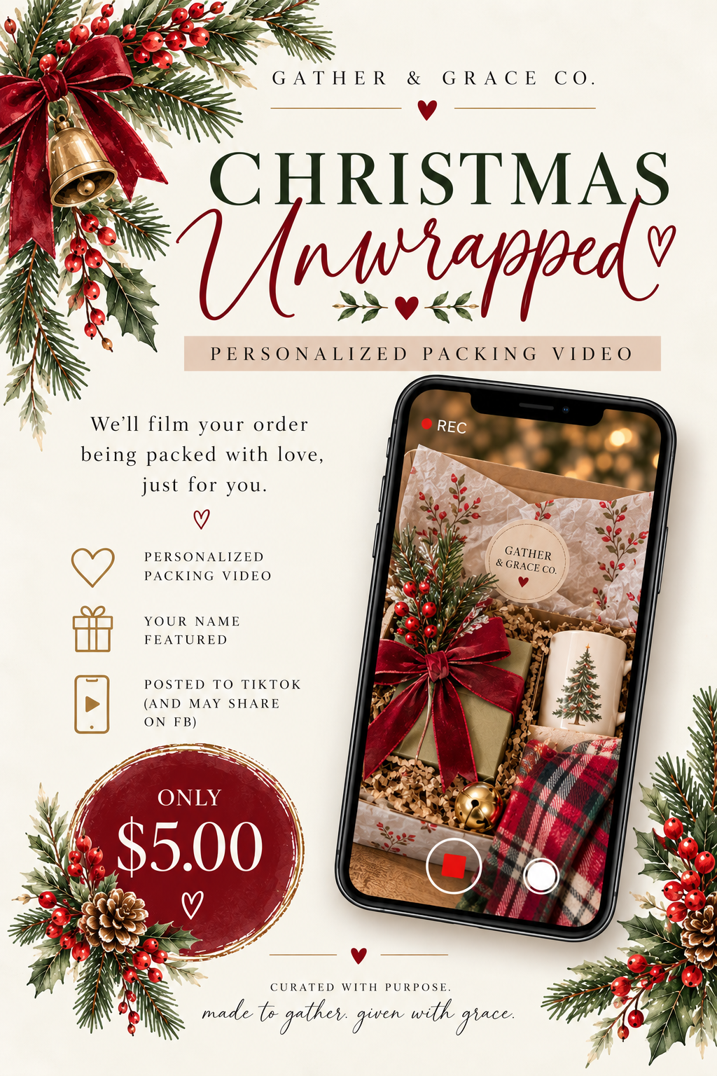 Christmas Unwrapped — Personalized Packing Video Add-On 🎁
